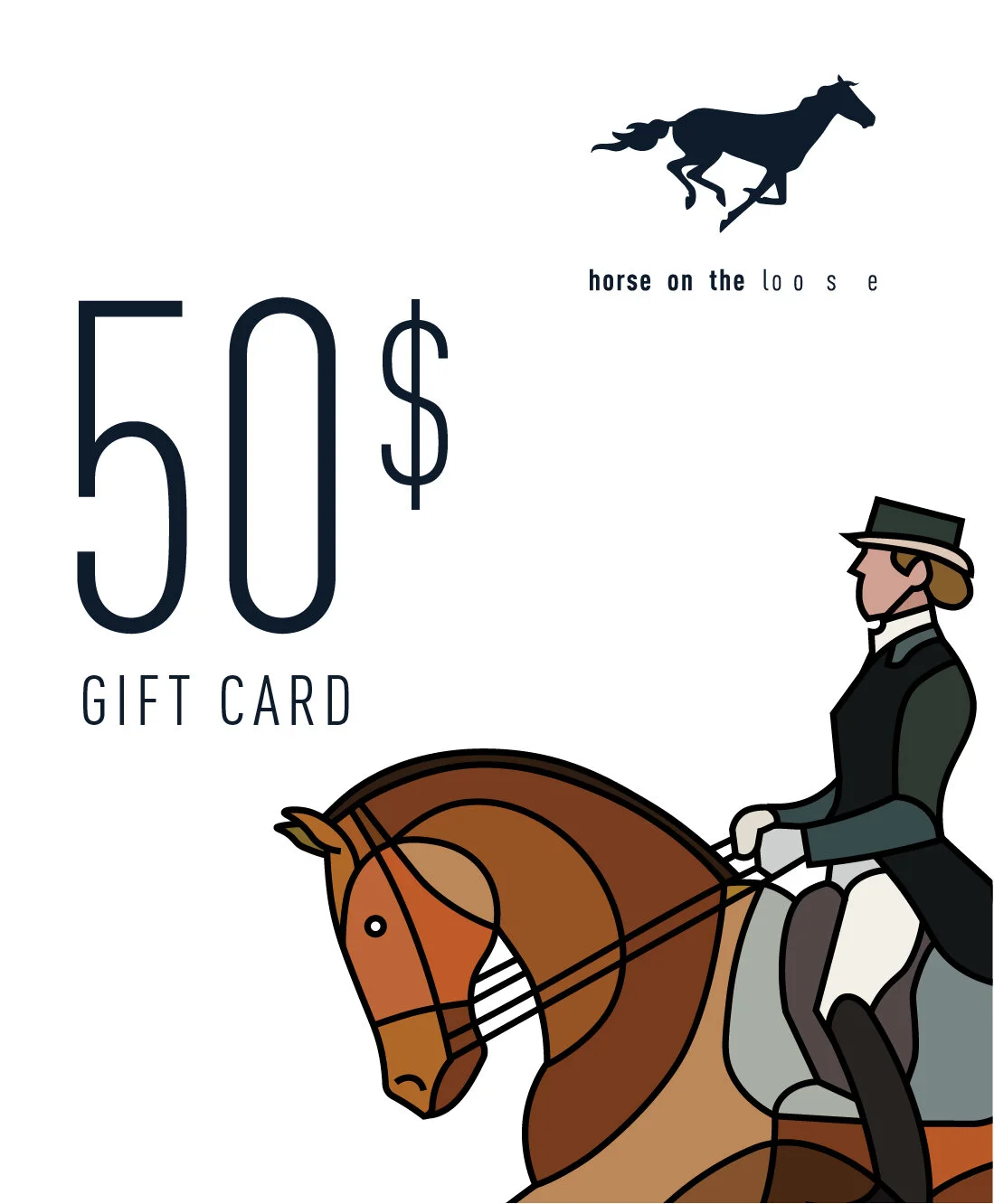 Gift Cards for Horse Friends — horse on the loo s e